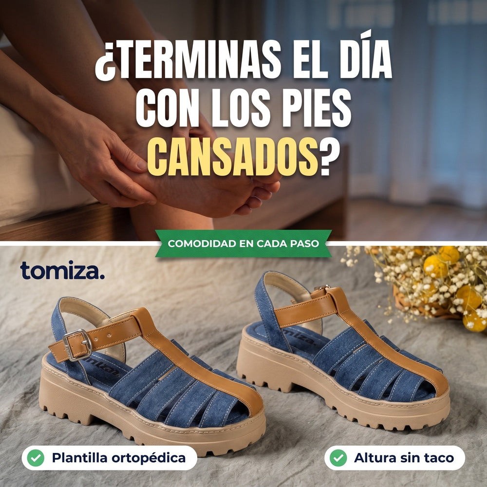 Sandalias cómodas para mujer con plantilla ortopédica y altura sin taco