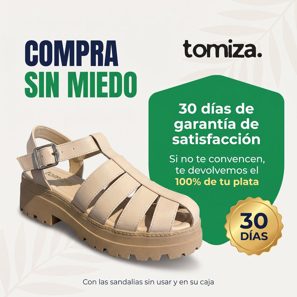 Garantía de satisfacción de 30 días en las Sandalias Jessica
